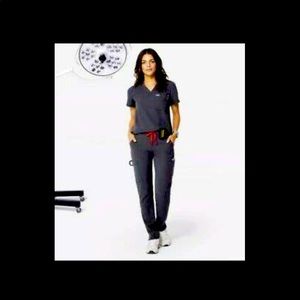 FIGS, YOLA SKINNY PANTS PETITE MEDIUM CHARCOAL NWT